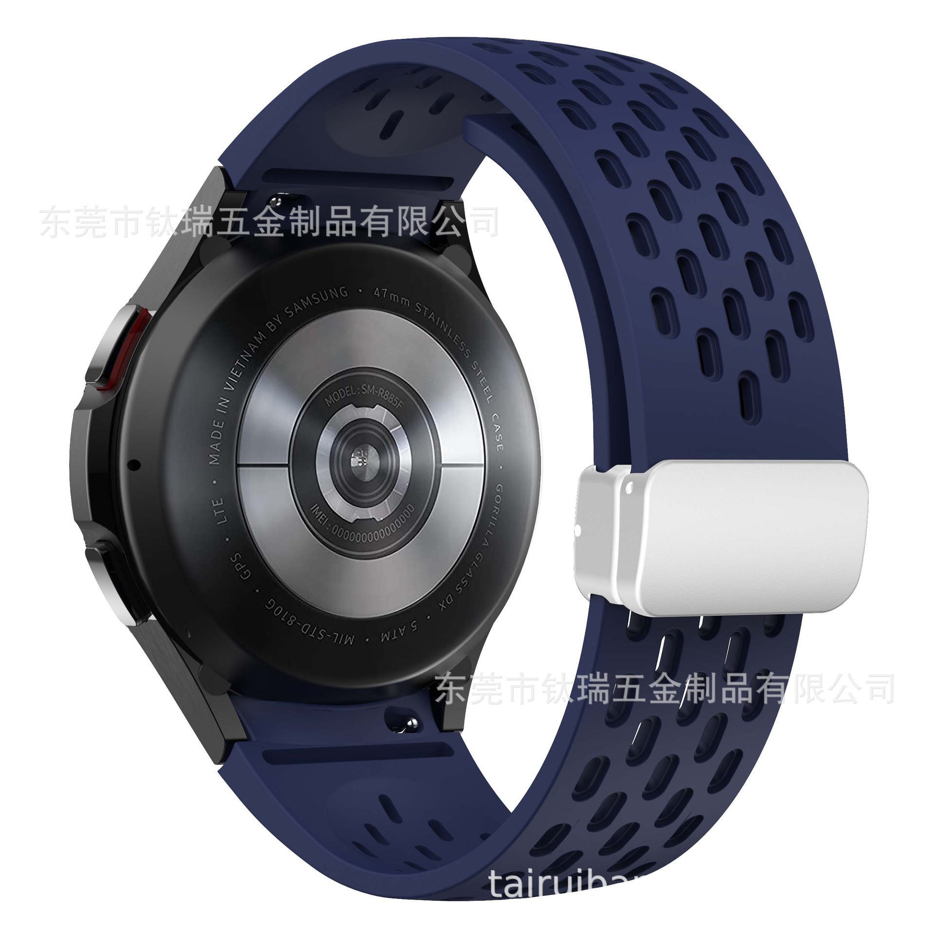 Adecuado para Samsung Galaxy watch6 correa de silicona malla transpirable watch6/5 magnética plegable hebilla Correa