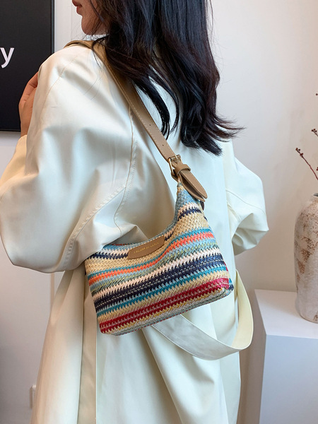 Summer woven underarm bag