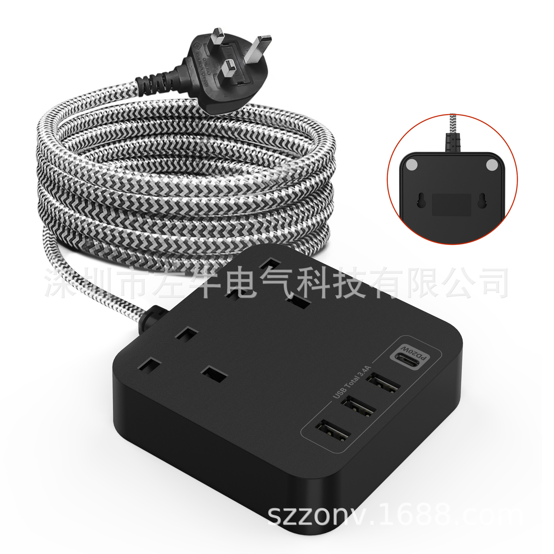 PD英规排插 PD20英规插座 防浪涌插座 美规墙插 USB插座 美规插座