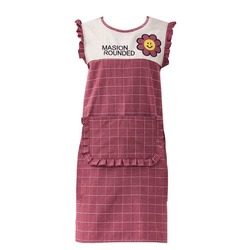 Cotton Apron Home Kitchen Stylish Women Fashion Korean Version New Anti-Stain Waist Apron Breathable Durable Workwear
