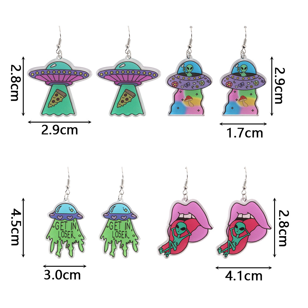 Fashion Alien Arylic Women's Drop Earrings 1 Pair display picture 1