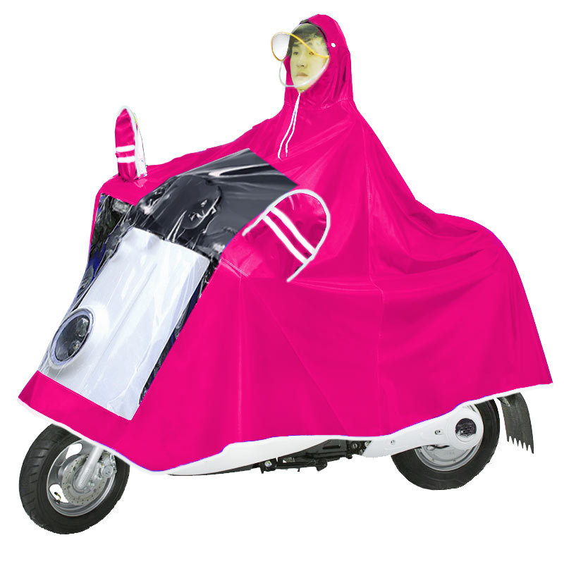 Visual Dashboard poncho impermeable Individual Doble coche eléctrico motocicleta bicicleta engrosada Oxford tela engrosada impermeable