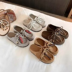 牛皮版~真皮包头半拖鞋新款复古内增高厚底休闲勃肯拖鞋女袋鼠鞋