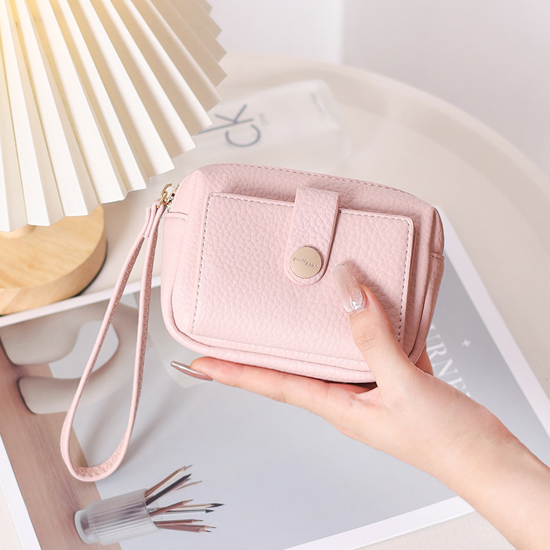 Women's New Style Wallet, Fresh and Simple Design, Zipper and Clasp, Student Coin Purse, Multifunctional, Durable Storage Bag, in Stock