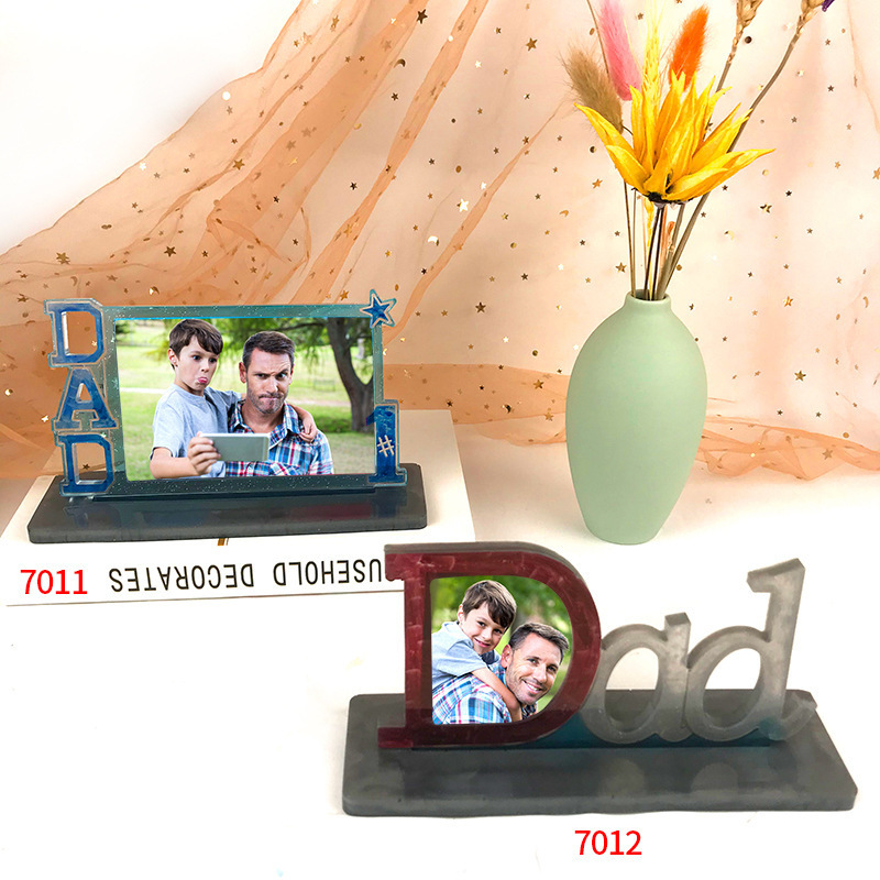 Father's Day Photo Frame Glue Mold DIY Rectangular Photo Frame Bracket Set Dad Photo Frame Ornaments Silicone Mold Father's Day Photo Frame Glue Mold DIY Rectangular Photo Frame Bracket Set Dad Photo Frame Ornaments Silicone Mold