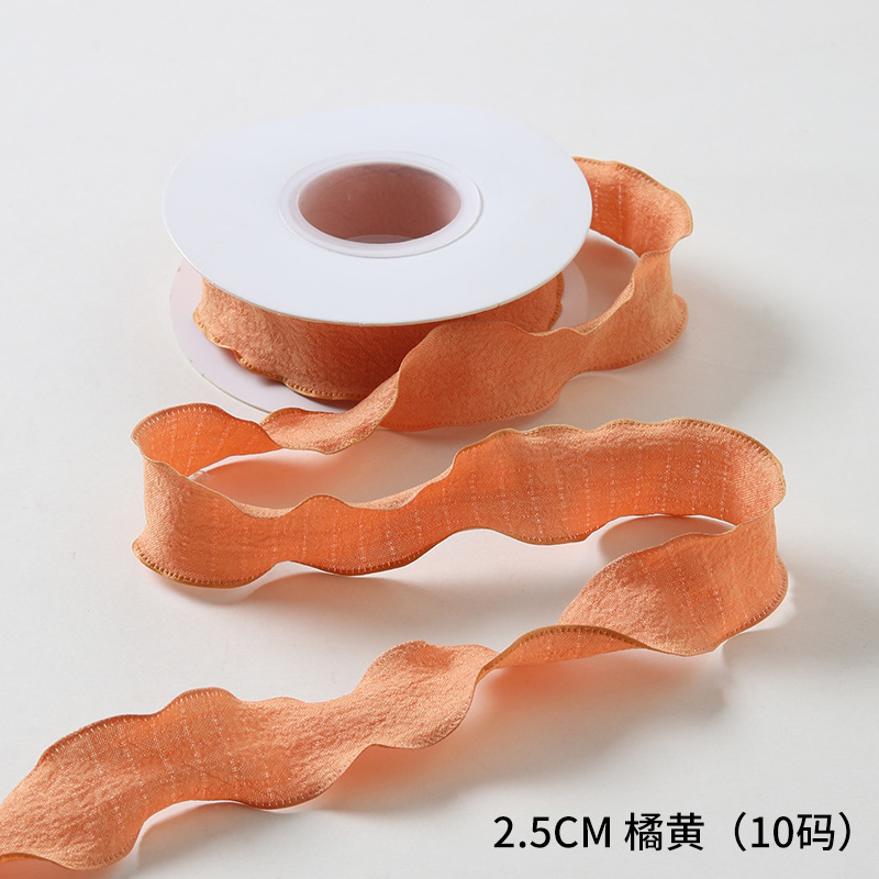 Cinta plisada al por mayor material de embalaje floral Macaron diybag embalaje de flores cinta de embalaje de flores de 4cm cinta de embalaje de flores