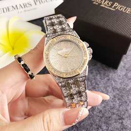 亚马逊跨境双色满钻手表Ladies watch流行的石英表批发女士手表
