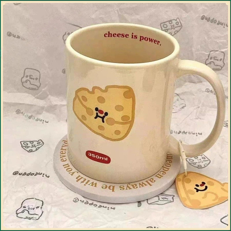 Подарочная новая пара марки Mark ceramic sisters милый сыр с крышкой день рождения напиток воды сливки чашка высокий внешний вид