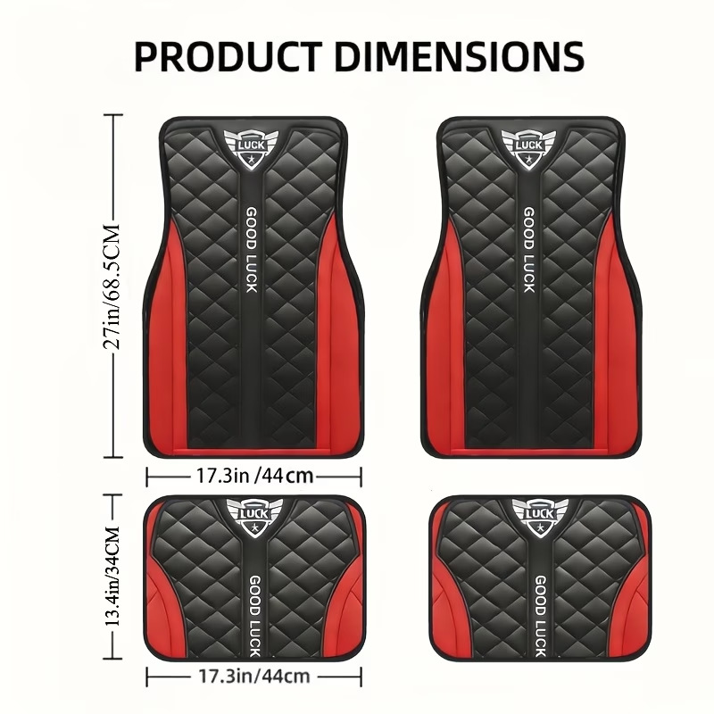 Cross-Border Amazon Temu New Hot-Selling American-Style Car Floor Mats, Dirt-Resistant, Wear-Resistant, Dust-Proof Mats, Four-Piece Set, Dropshipping