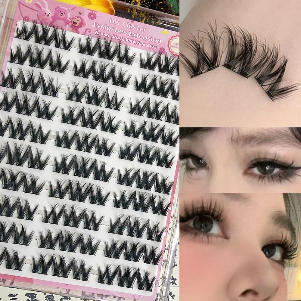 Transfronterizas pestañas falsas 30 - 100D comercio exterior caja de pestañas gruesas con pinzas de pegamento conjunto de pestañas falsas