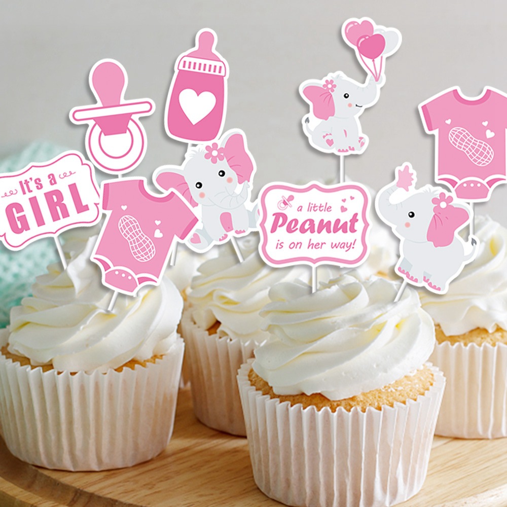 El nuevo estilo Yingying Pie para artículos de decoración Pink Elephant girl sexo revela la decoración de fiesta de baby shower