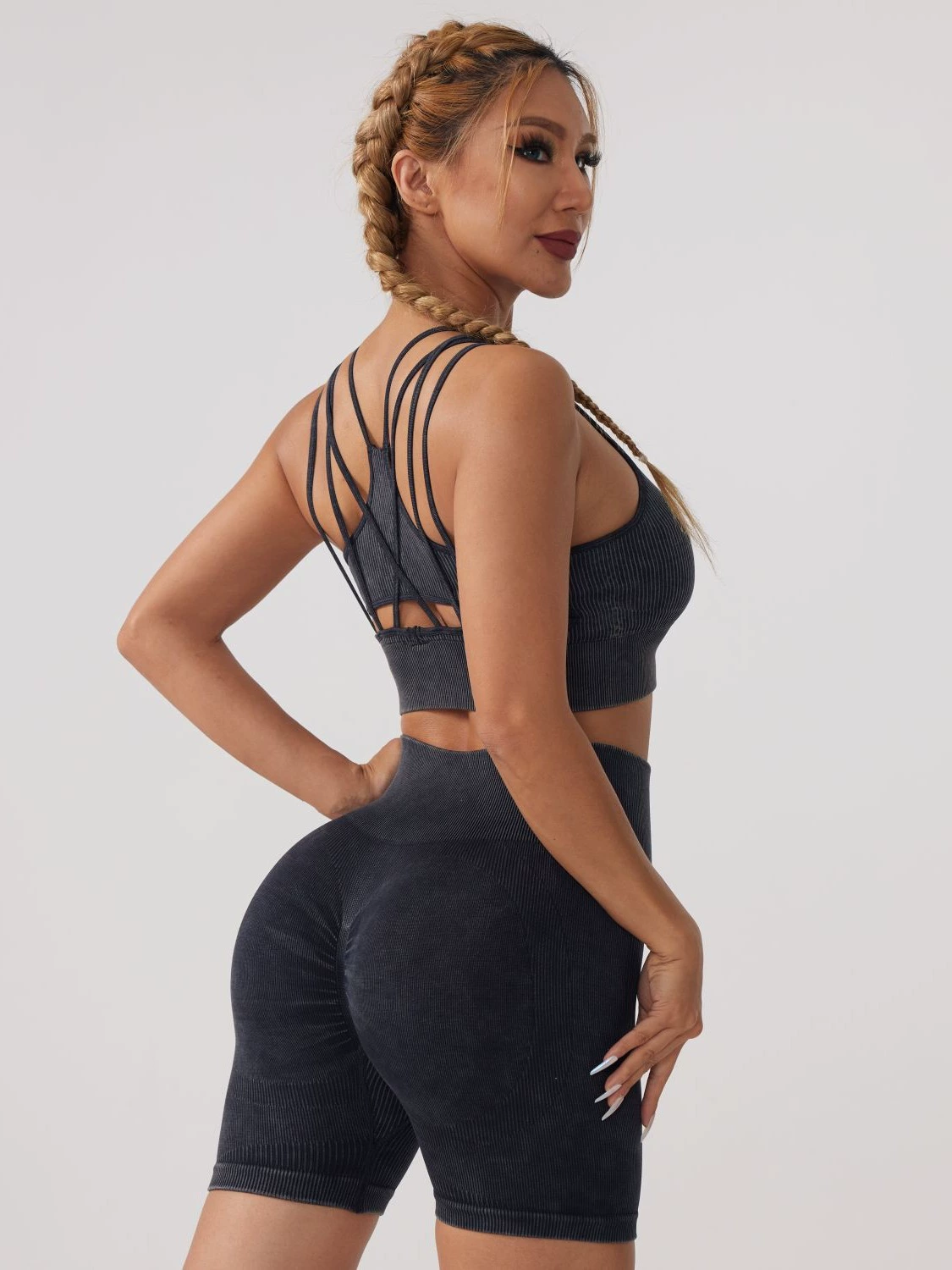 Brand knitted sexy vest, underwear for hips shape correction, trousers, sports suit, yoga clothing, European style