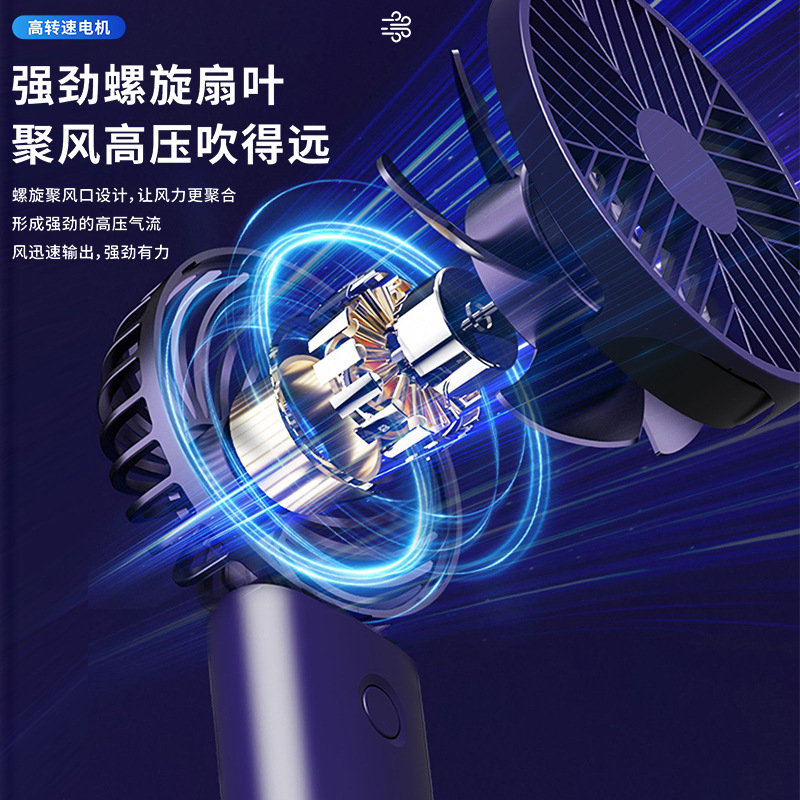 Ventilador de mano USB transfronterizo Mini ventilador pequeño Oficina de estudiantes Ventilador de carga de escritorio portátil Regalo de comercio electrónico