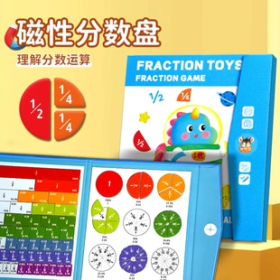 Магнитный демонстрационный круг с дробями математика