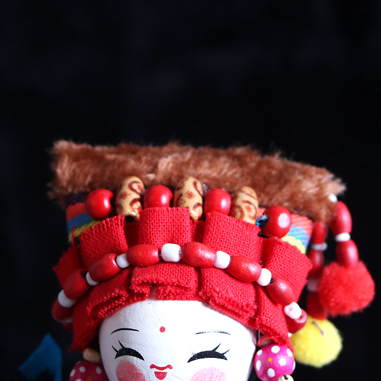 批發中號56個少數民族人偶擺件工藝品風禮品手工雲南民族娃娃