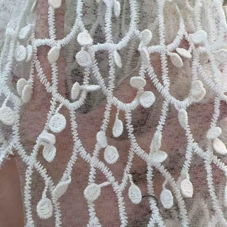 钻石网立体花朵蕾丝花边婚纱礼服童装面料厂家直销3D lace fabric