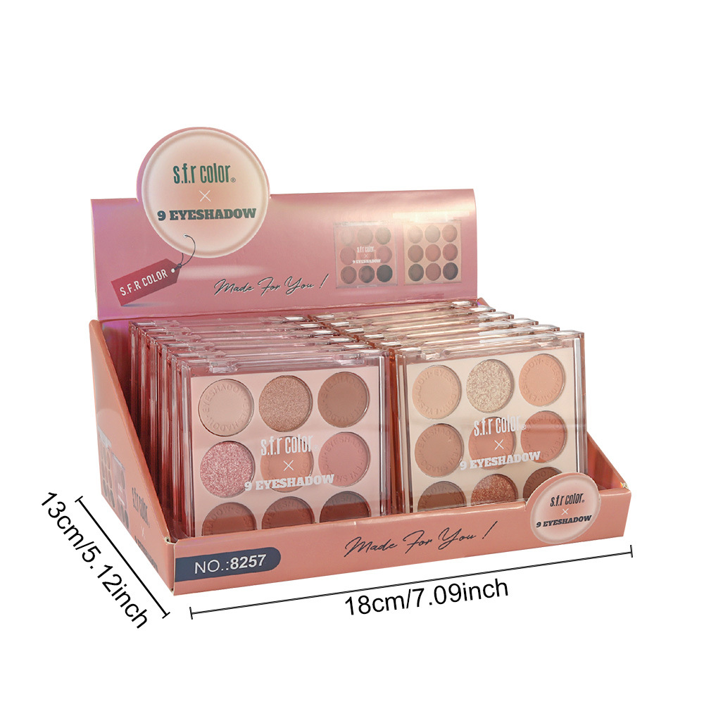 s.f.r color transfronterizo exclusivo para el desarrollo de color desnudo mate perlado desarrollo de color joven principiante nueve placas de sombra de ojos