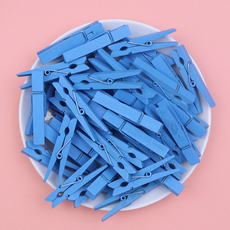 Ventas directas de fábrica 2.5 ~ 7,2 cm, clip de madera de color de madera, clip de almacenamiento, clip de foto de clip de madera pequeño, artesanía de madera