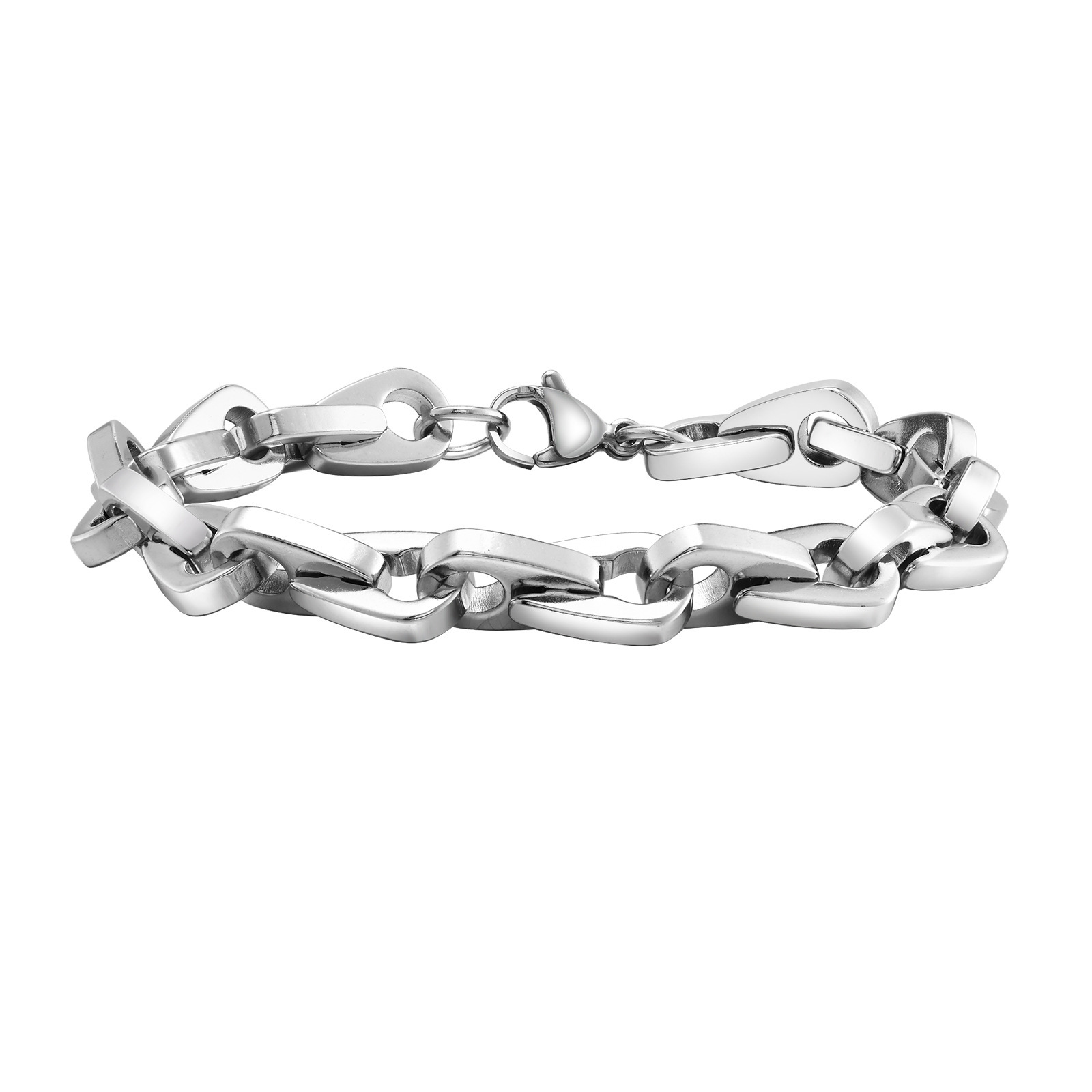 Bracciale cuban a maglia personalizzato in acciaio inossidabile_voghion.com