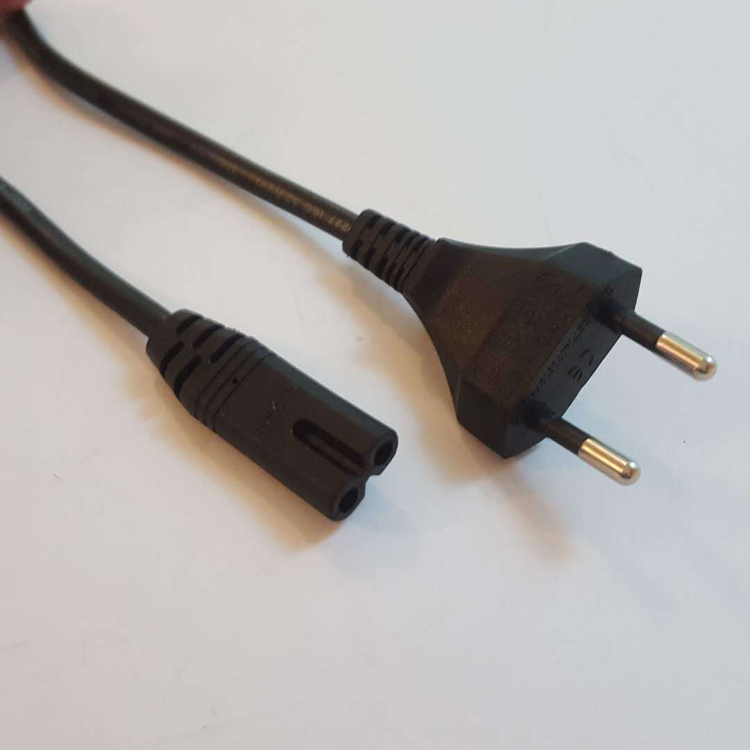 欧规电源线 小欧规带8字尾 欧式插头线 圆插8字尾线 适配器线材