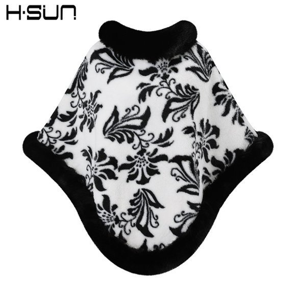 Capa tipo chal de otoño e invierno 2026, nueva bufanda de piel sintética de conejo, abrigo de punto para mujer, prenda exterior holgada y versátil. image 82