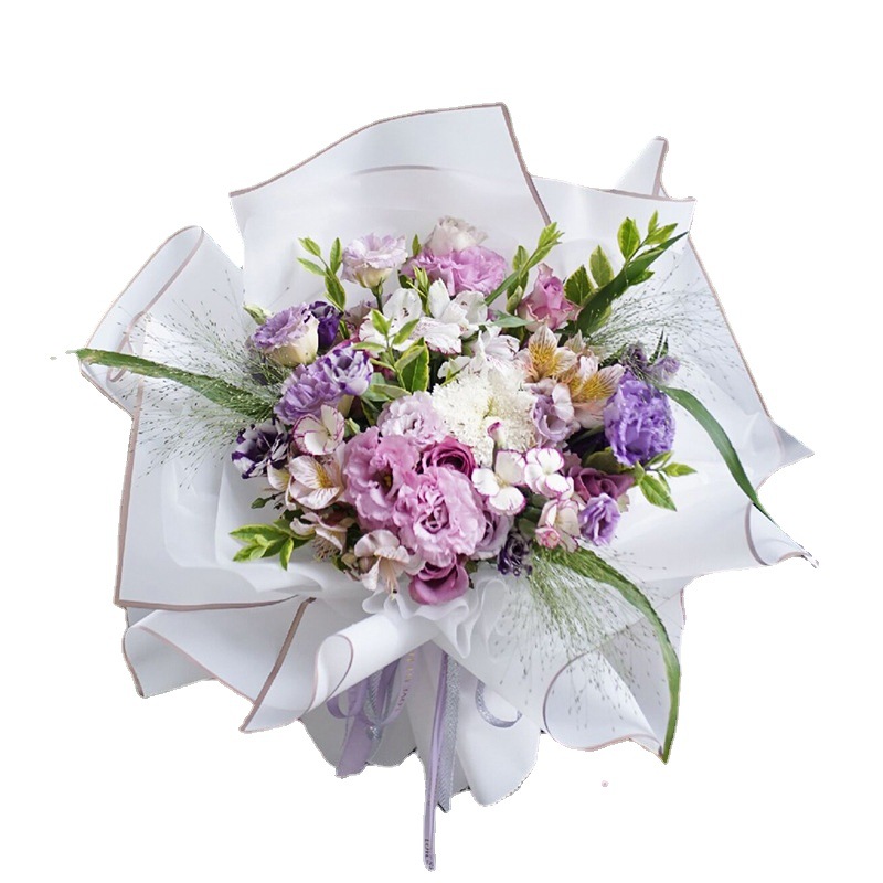 Roland New Golden frontera jalea película de la flor material de papel de embalaje impermeable de gama alta Flor de papel de embalaje ramo de flores tienda de flores