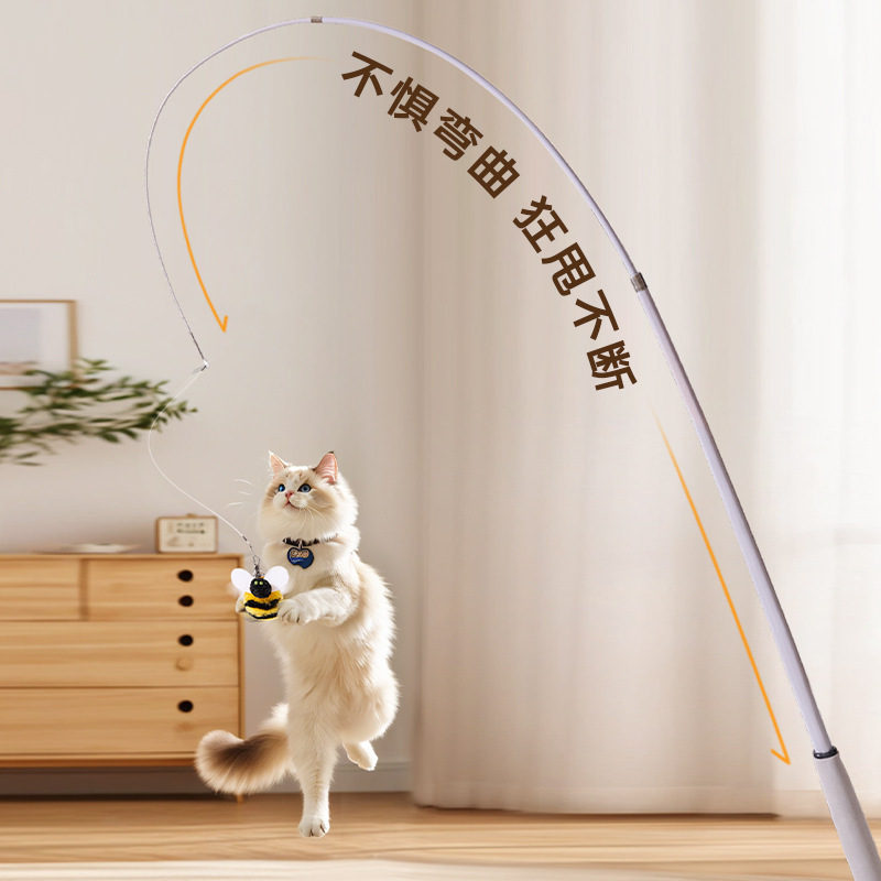 新型の猫の棒の長い竿は伸縮することができます。|undefined
