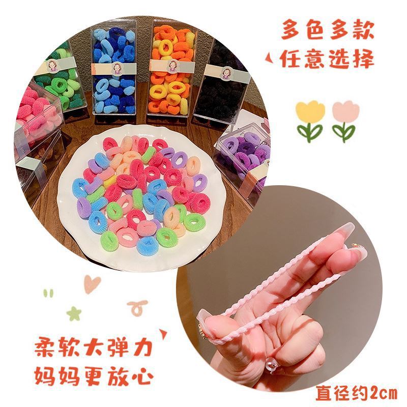 Banda para el cabello para niños cuerda para el cabello accesorios para el cabello no lastiman el cabello cuerda para el cabello anillo de toalla de color cuerda para el cabello de alta elasticidad