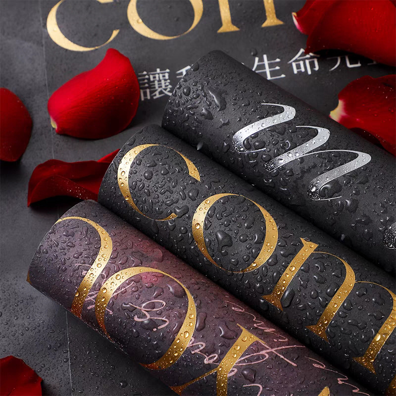 情人节鲜花包装纸玫瑰之恋网红艺术纸彩印牛皮加厚复古花束包花纸