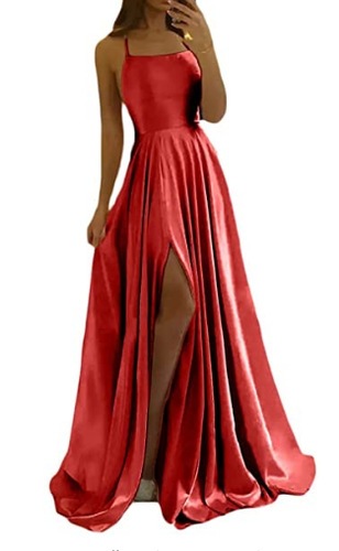 Amazon vestido de dama de honor europeo y americano vestido largo adelgazamiento fuera del hombro novias bola vestido formal simple sexy Split