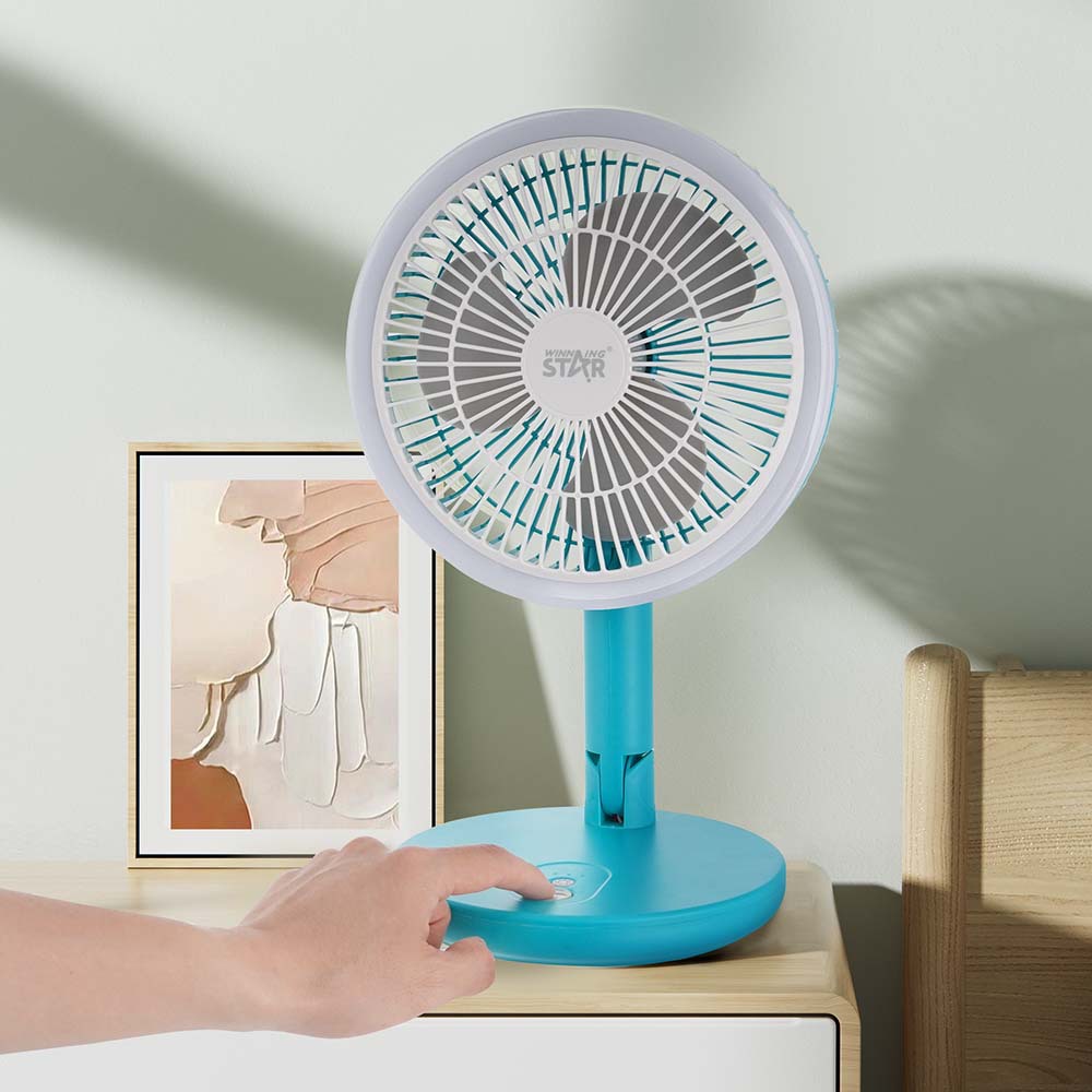 Winning star transfronterizo de 8 pulgadas Sanye Type-C/USB pequeño y fácil de transportar ventilador eléctrico de escritorio de alta rotación
