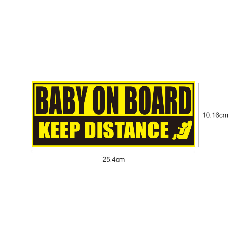 Baby on board sticker车上婴儿保持距离汽车贴婴儿安全标志贴花