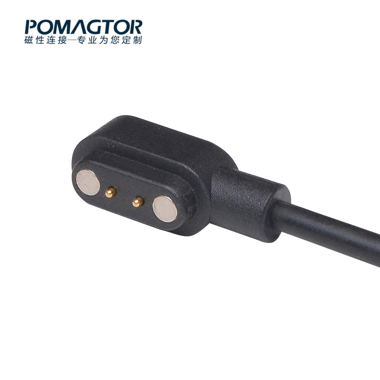 Professional customized 2PIN intelligent device magnetic attachment plug magnetic charging data cable connector public seat