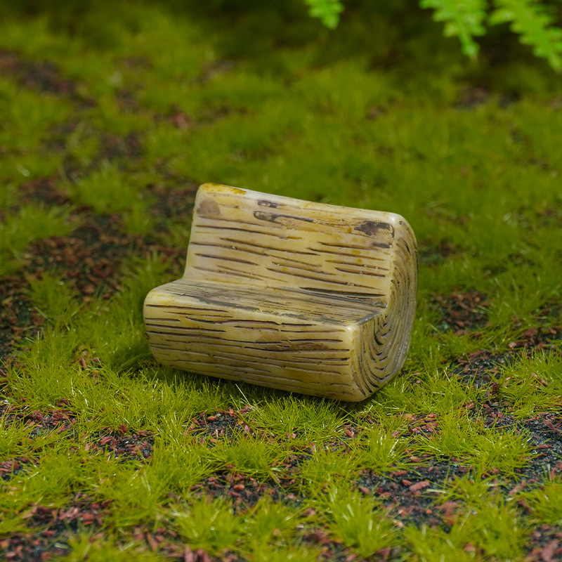 Adornos de resina decoración Suculento jardín timón mini escalón en miniatura casa puente de madera decoración de micro paisaje