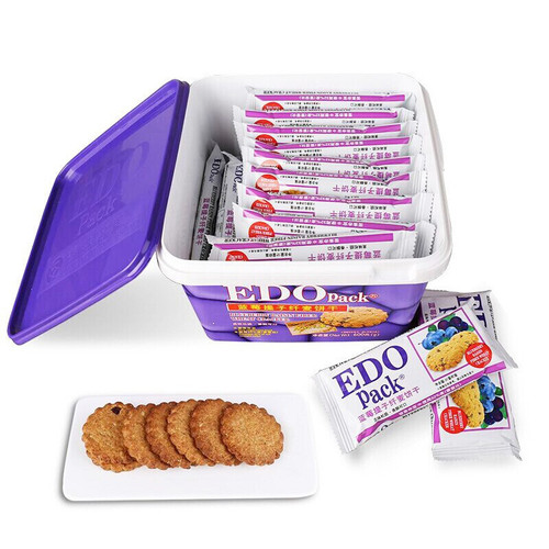 EDO PACK Lemon Flavor Sandwich Soda Crackers Whole Grain Breakfast Snack Office Leisure Snacks 600g