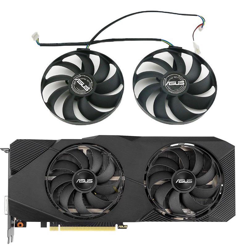 Applicable to Asus RTX 2060s//2080/2080s DUAL EVO Snow Leopard Graphics Card fan Applicable to Asus RTX 2060s//2080/2080s DUAL EVO Snow Leopard Graphics Card fan
