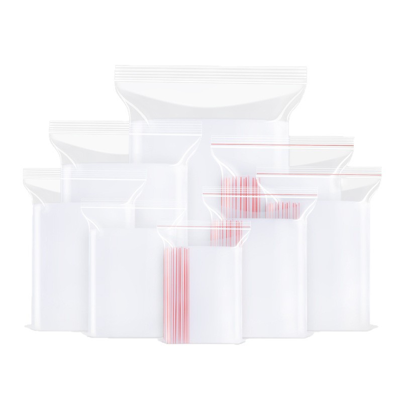 Bolsas autosellables de PE engrosado de fábrica, 20 bolsas transparentes selladas de grado alimenticio, bolsas pequeñas para embalaje de colgantes, venta al por mayor en stock image 7