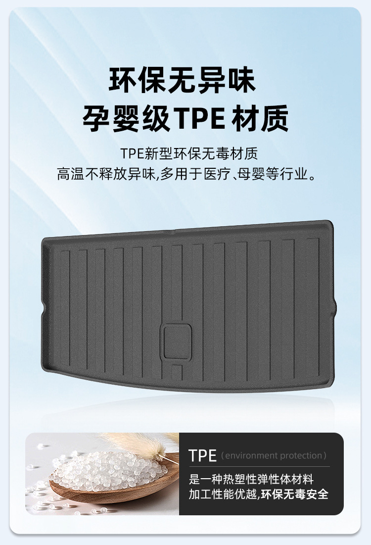 Suitable for 26 models of Volkswagen ID.ERA 9X car trunk mats, eco-friendly TPE trunk mats, and seat back cushions