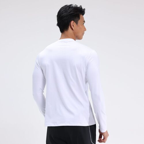 New stretch printed quick-drying T-shirt for men running long-sleeved fitness clothes shooting training clothes cycling sports quick-drying clothes