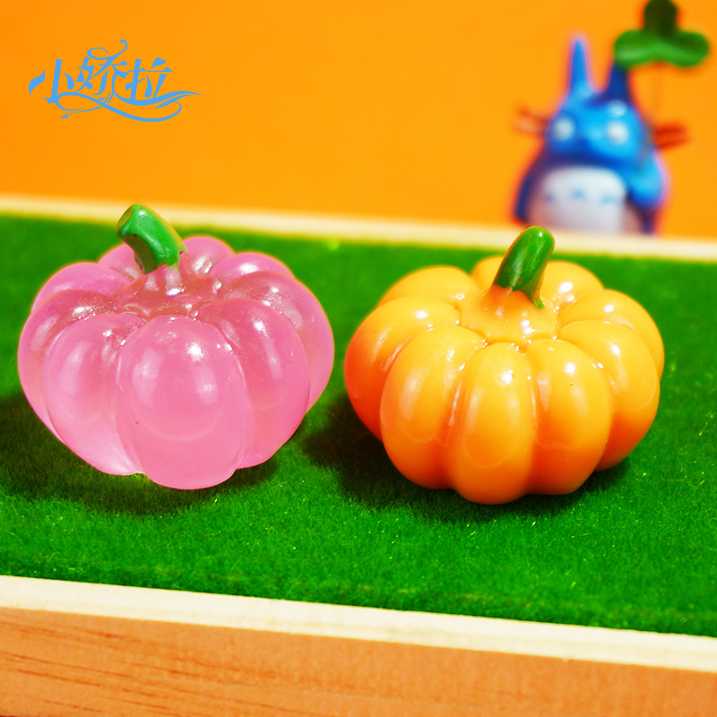 Accesorios para el cabello de joyería de bricolaje Simulación de frutas y verduras Simulación de resina de calabaza Dibujos animados de calabaza Accesorios planos
