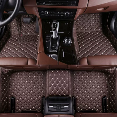 Stain-Resistant Car Floor Mats, Modelə uyğun ayaqaltı - coffee-color-five-story-single-story