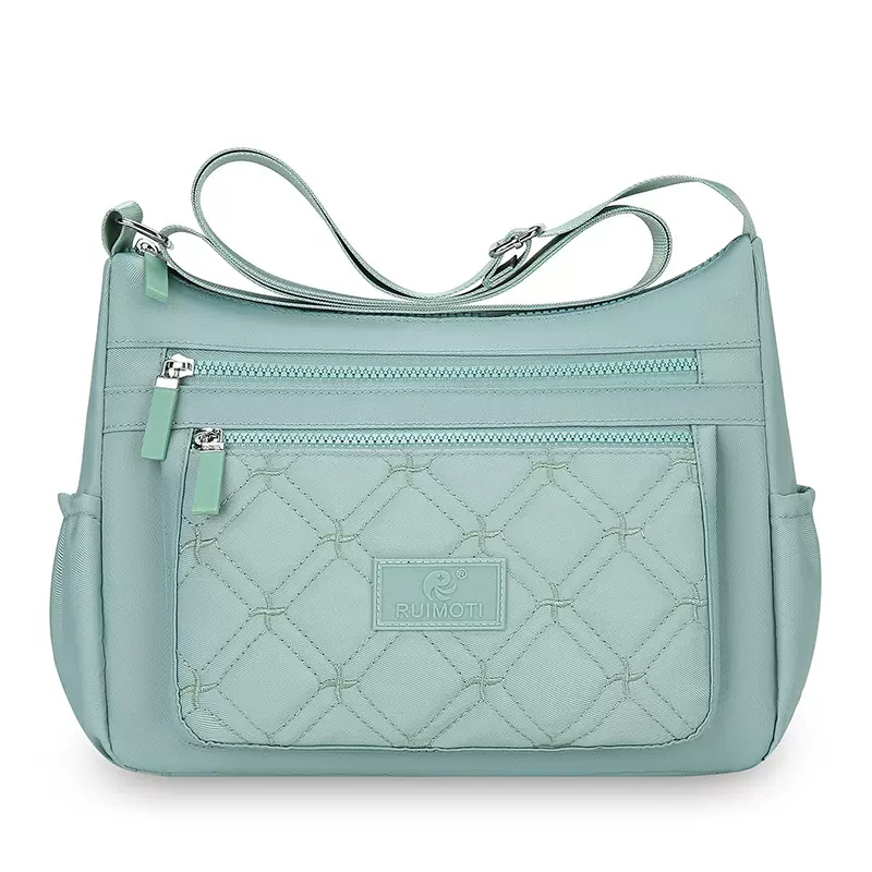 绣线女新款尼龙单肩包斜挎包中年妈妈包帆布女包大容量牛津布包