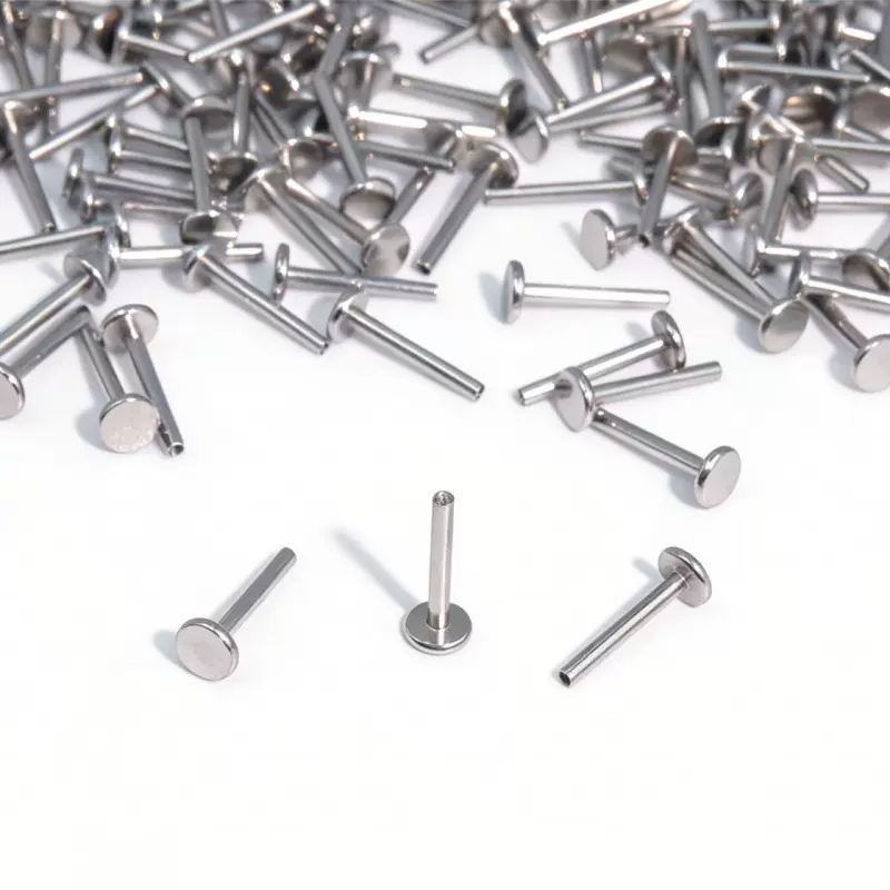 不锈钢内牙唇钉杆1.0-1.2mm(14G/16G)耳钉舌钉内螺纹穿刺饰品配件