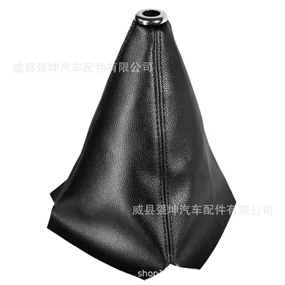Cross-Border Amazon Car Modification Universal Accessories Gear Shift Lever Protective Cover Gear Handle (Cab and accessories) - black-leather-bright-head-black-line