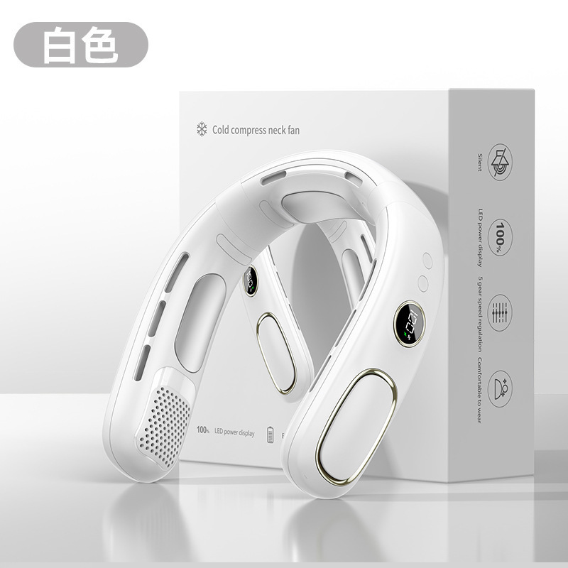 2025新款半导体制冷挂脖风扇 usb充电便携式懒人户外挂脖小风扇|undefined