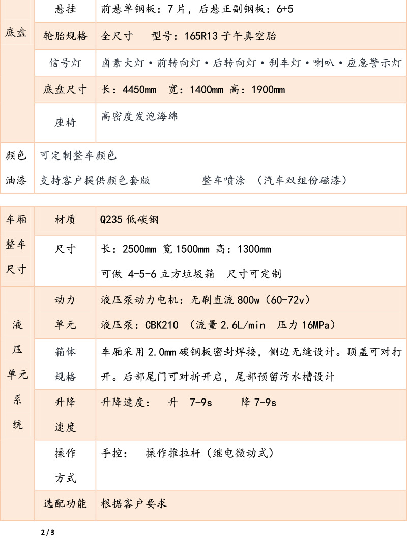 Municipal Sanitation Electric Bucket Garbage Truck Automatic Loading and Unloading Electric Garbage Truck Property Garbage Transfer Truck