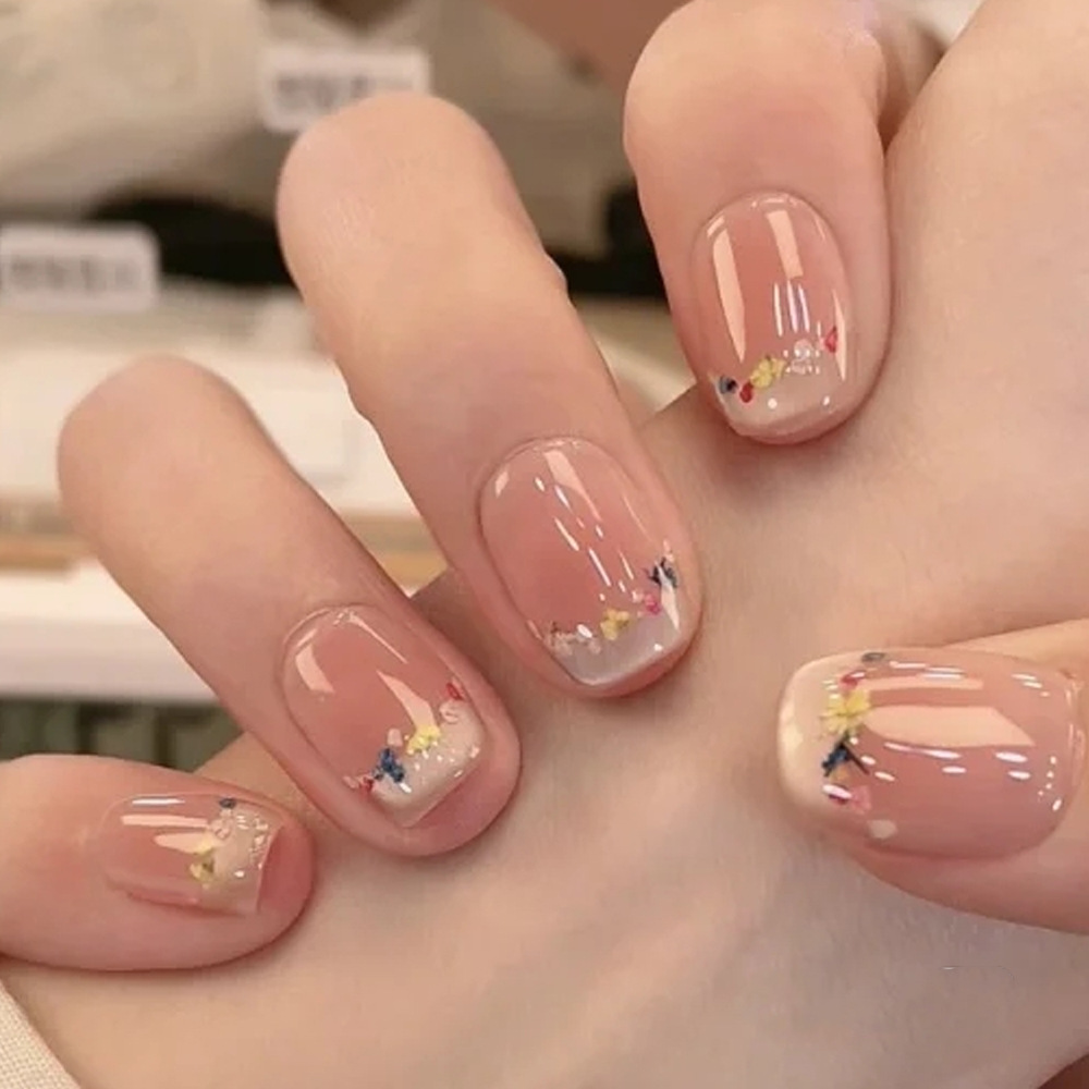 Pegatinas de uñas simples y elegantes que realzan el cutis, piezas de uñas coloridas con efecto ojo de gato para manicura francesa, uñas postizas hechas a mano de 10 piezas.