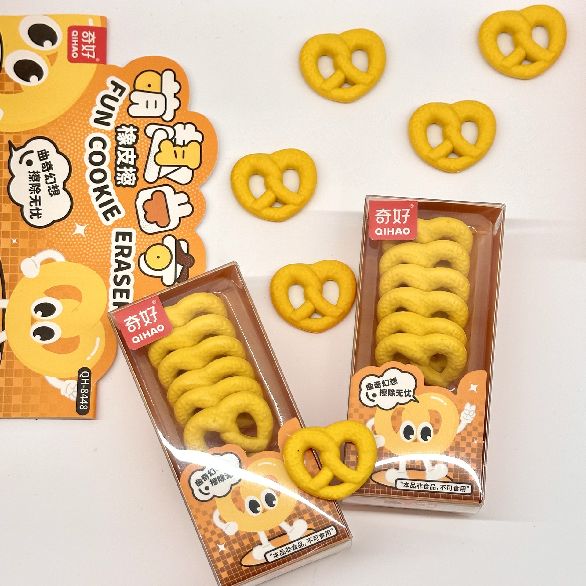 La simulación creativa de las galletas borradores lindos bocadillos creativos de goma de modelado para estudiantes de papelería lindos pequeños regalos