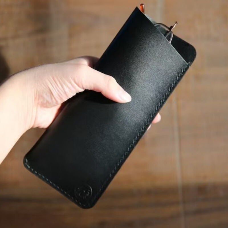 Ins Scandinavian Pu Leather Glasses Leather Case Open-Top Sunglasses Storage Box Travel Glasses Storage Bag