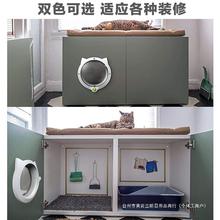 宠物猫门洞猫咪狗双向自由进出板安装出入猫门用品门上开狗洞猫洞